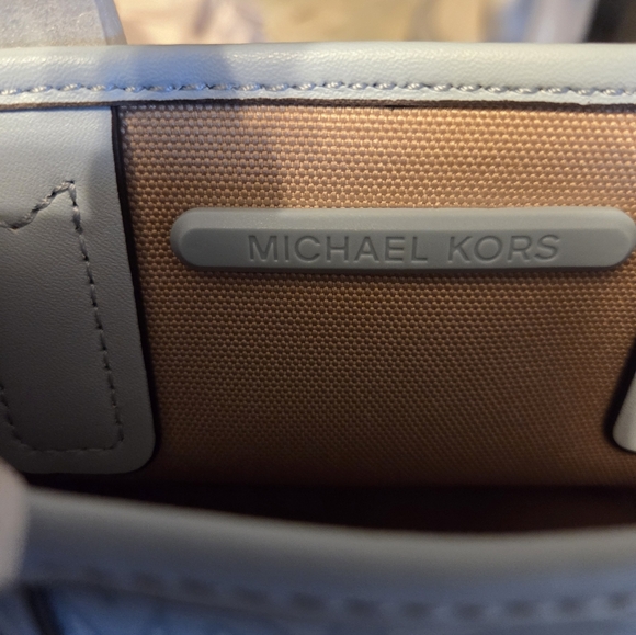 Michael Kors Pale Blue Monogram Jodie Small Tote NWT - Picture 9 of 11